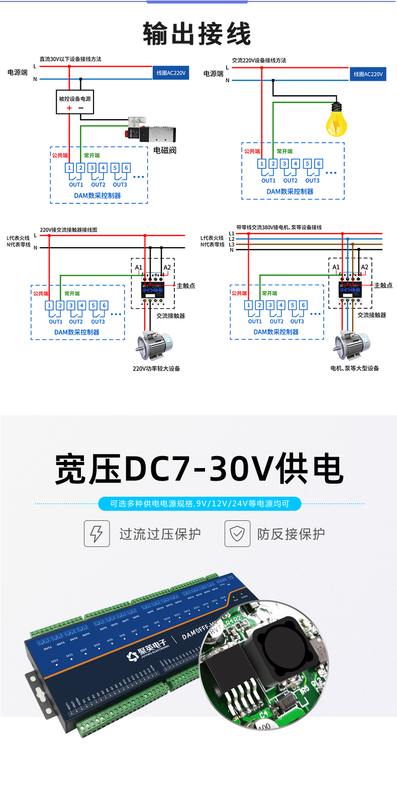 LoRa0FFF-MT LoRa無線測(cè)控模塊輸出接線