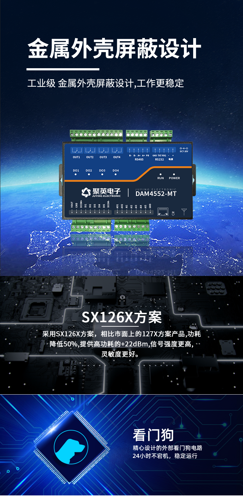 LoRa4552-MT LoRa無(wú)線測(cè)控模塊設(shè)計(jì)特點(diǎn)