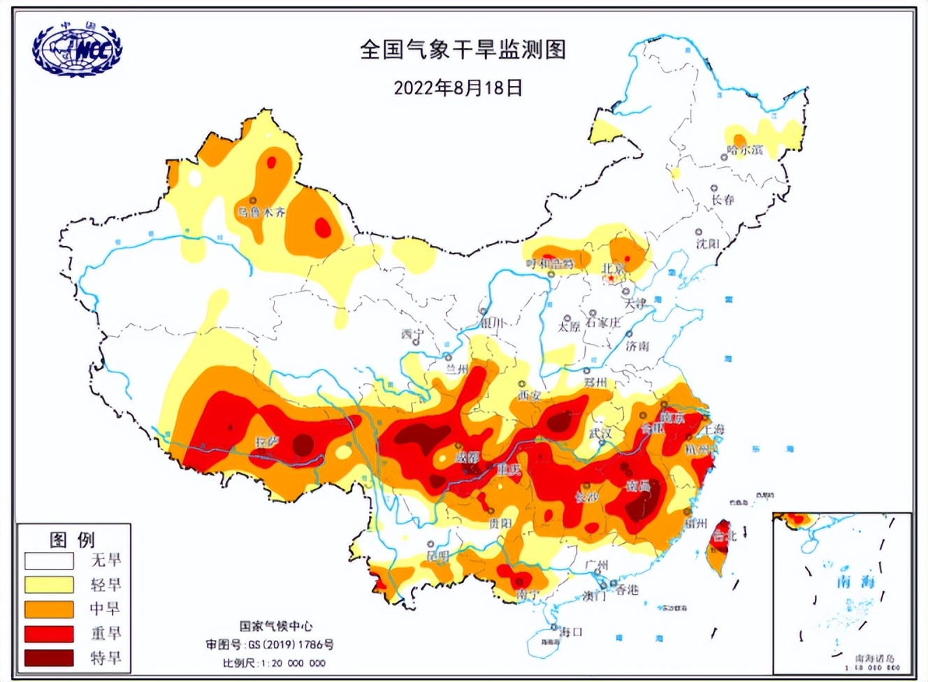 高溫少雨天氣，氣象干旱將持續(xù)發(fā)展